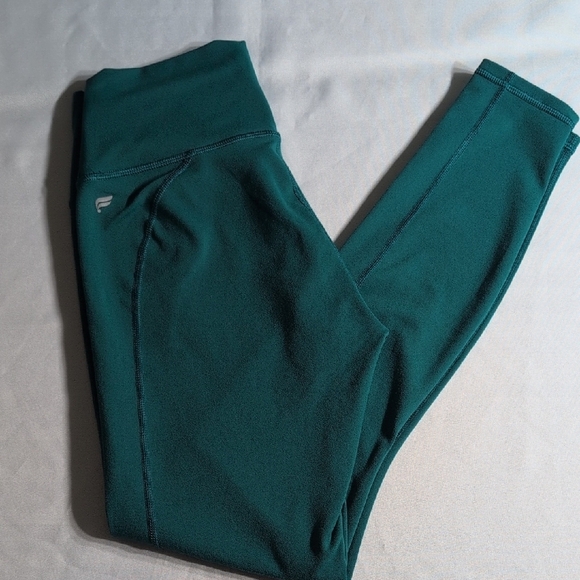 Fabletics Green Leggings High-Waisted Stretchy Athletic - Picture 1 of 6